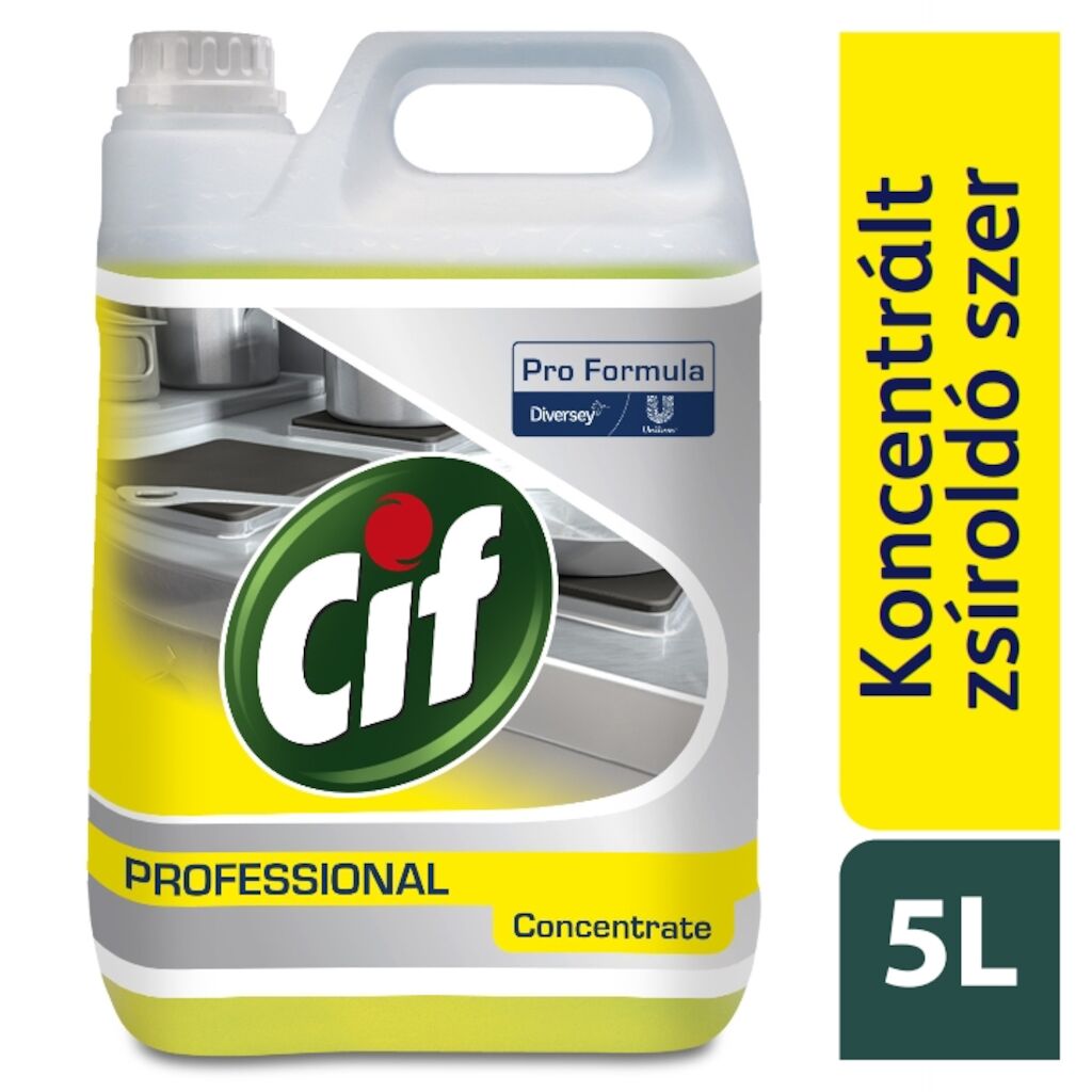 Cif Pro Formula Degreaser Concentrate 2x5L - Erőteljes tisztító-, zsíroldószer nagyobb konyhai felületekhez